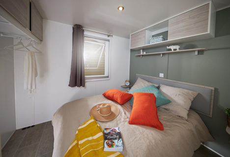 Mobil home chambre lit