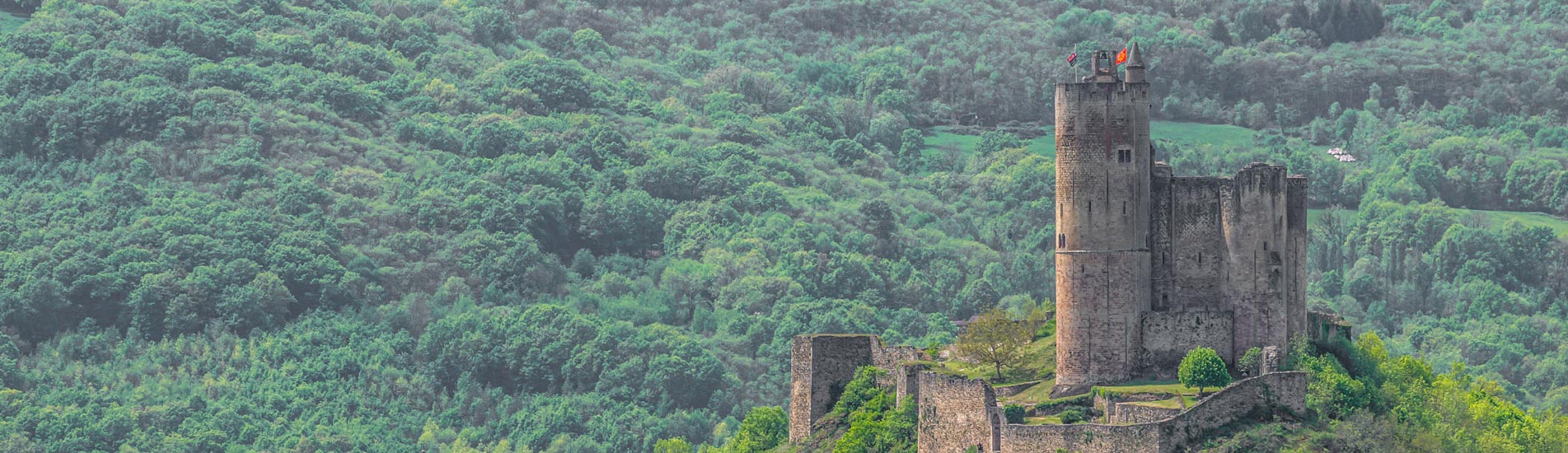 Château de Najac surplombant le village en Aveyron